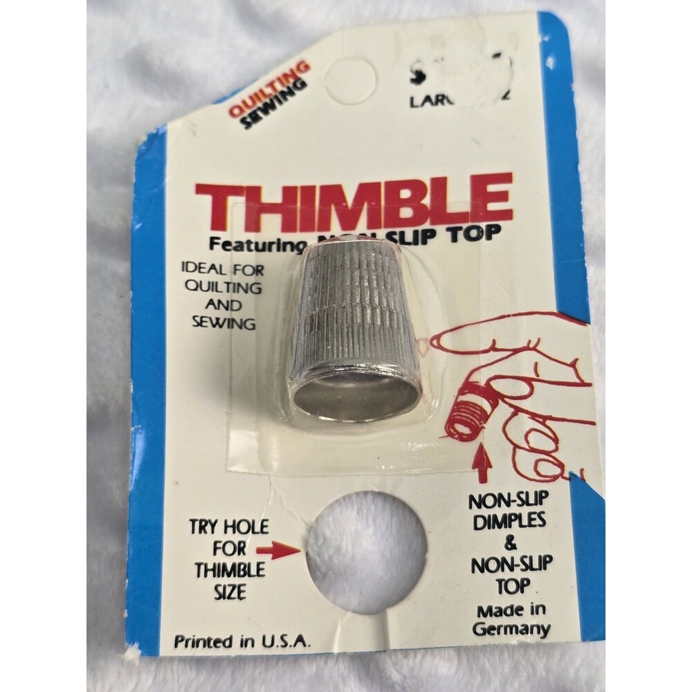Vintage Sewing German Thimble Non Slip Dimples Made In Germany New Quilting Tool